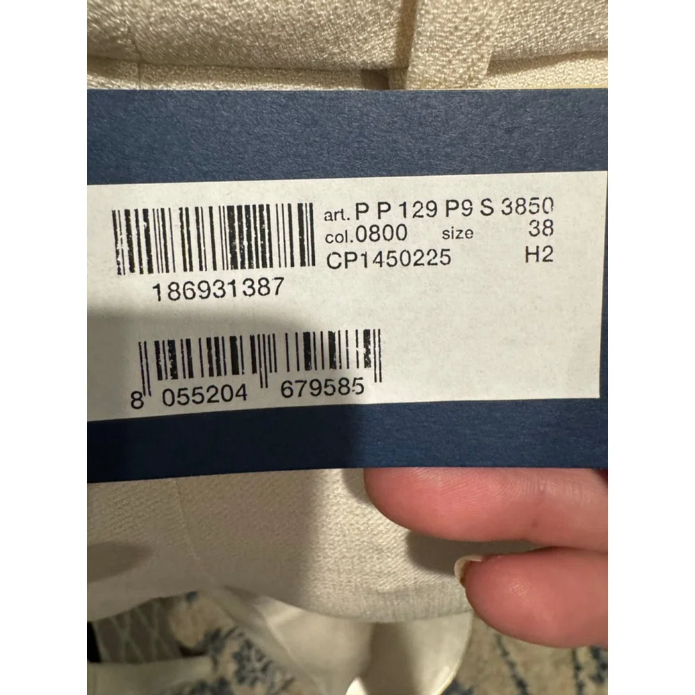 Piazza Sempione NWT | Women's Italian Tailored Trousers | Ivory | IT 38 (US 0-2) - Picture 11 of 12